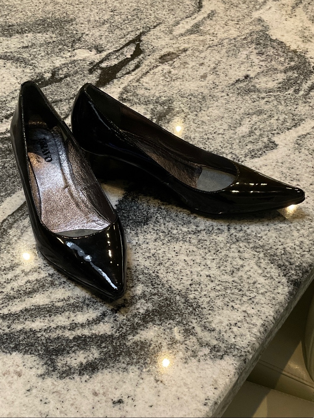 Black Patent Pointed-Toe Women’s Pumps